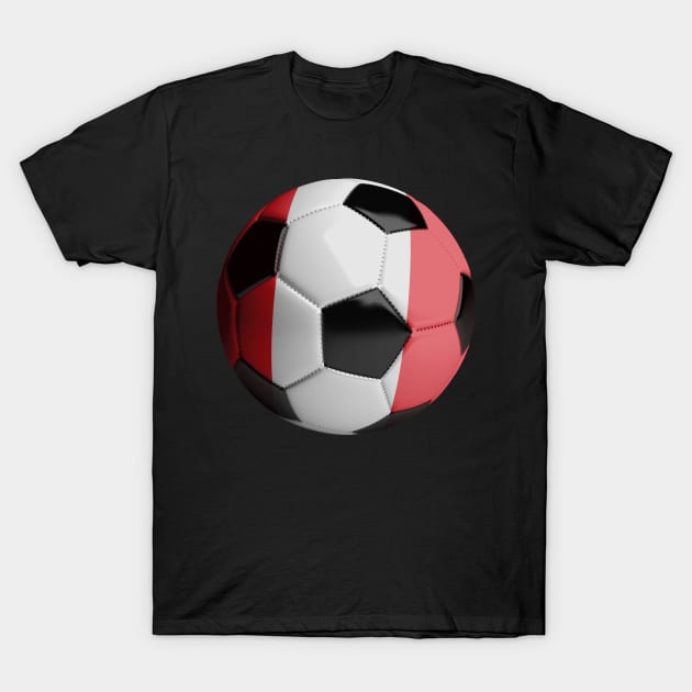 Peru Soccer Ball T-Shirt by reapolo